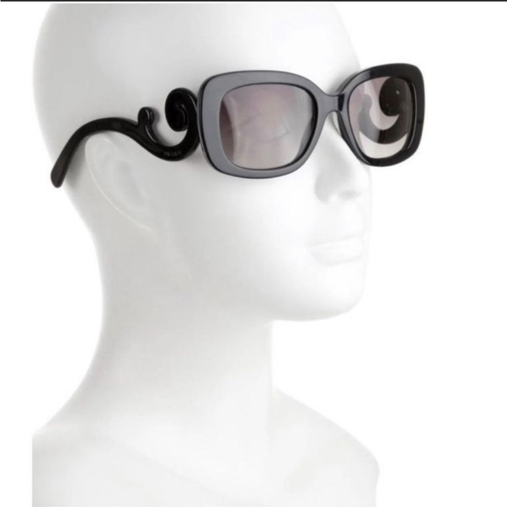 PRADA Womens Baroque Boxed Designer Sunglasses Square- case and cleaning cloth